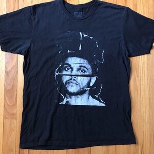 Xo Clothing X Weeknd Black Short-Sleeve Graphic Crewneck Tee Shirt Large